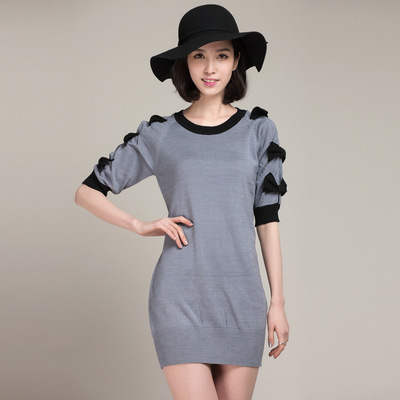 晴薇儿夏季新款韩国甜美无袖修身褶皱雪纺连衣裙 针织服装代理采购详情