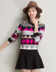 棉典雅浅秋针织衫 秋日优雅女装精选